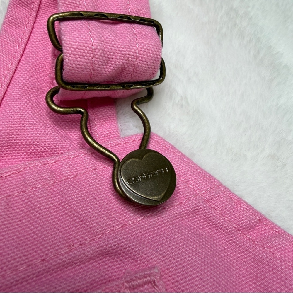 Carhartt Pink Overalls 18M Heart Hardware Utility Overalls - Picture 2 of 6